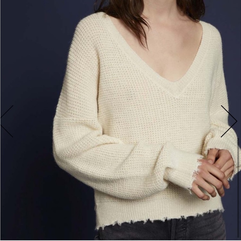 Nation LTD Zoe Waffle Knit Baby Alpaca Sweater Small